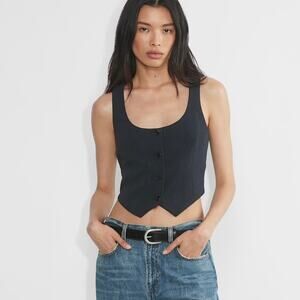 NWT Aritzia Wilfred Rocco Vest in Dark Night Navy Size 8